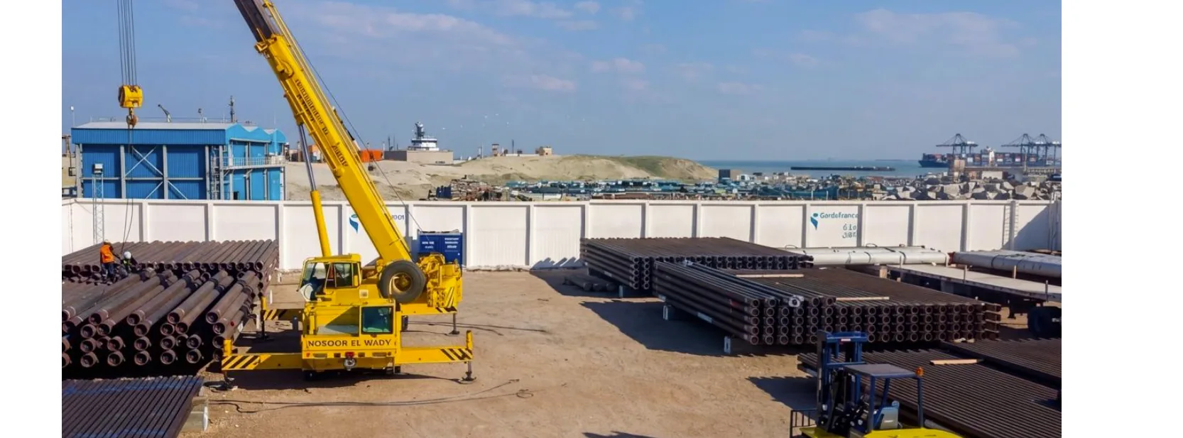 Offshore shore-base logistics and yard support in Egypt